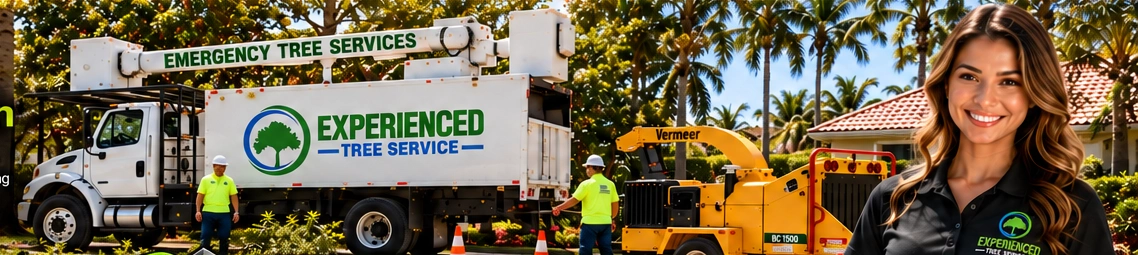 Owner-approved bucket truck, tree-care crew and company representative artwork
