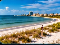 Owner-supplied illustrative Florida beach scene for Pinellas beach communities