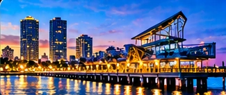 Owner-supplied illustrative city waterfront and pier for St. Petersburg Area