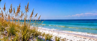 Illustrative beach, dunes and ocean for South Sarasota County service areas